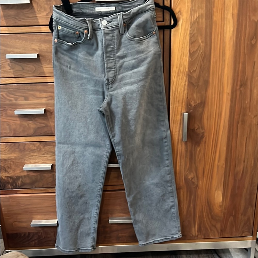Levi's Gray Straight Jeans Authentic Style